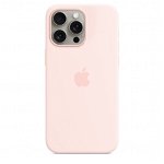 Husa Protectie Spate Apple Silicone Case MagSafe pentru Apple iPhone 15 Pro Max (Roz), Apple