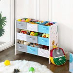 Organizator jucarii / mobilier camera copilului, Vasagle, cu 9 cutii detasabile, 62.5 x 29.5 x 60 cm, multicolor, Vasagle