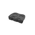 Suport dublu presa cafea/ Suport tamper Hendi 205x150x(H)45 mm Negru Silicon, Hendi