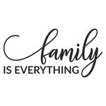 Sticker decorativ pentru familie, Priti Global, family is Everything, negru, 80 x 40, Priti Global