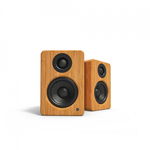 Set 2 Boxe active Kanto YU2 Bamboo, 50W RMS, DAC USB, difuzoare Kevlar