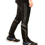 Pantaloni de trening negru cu dungi gri - cod 42739