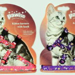 PAWISE Kitten Ham şi lesă pentru pisicuţe, Roz/Violet 120cm, Pawise