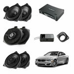 Pachet sistem audio Plug&Play Audison dedicat BMW K4M X4M + Amplificator AP 8.9bit 520W + Conectica dedicata, Audison