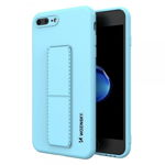 Husa Spate Wozinsky Compatibila Cu iPhone 7 Plus / 8 Plus, Cu Stand Metalic Pe Spate, Protectie La Camera - Blue Deschis, Wozinsky