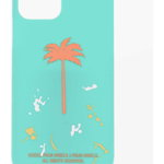 Palm Angels Cover For Iphone 12/12 Pro With Palm Print Green