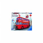 Puzzle Ravensburger 3D - Autobuz Londra, 216 Piese