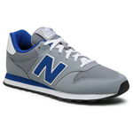 New Balance, Pantofi sport din piele ecologica cu detalii contrastante 500, Gri, 8