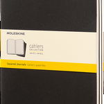 Moleskine Set of 3 Squared Cahier Journals - Black - Extra Large, Moleskine