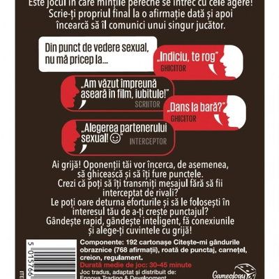 Joc - Citeste-mi gandurile obraznice | Gameology, Gameology