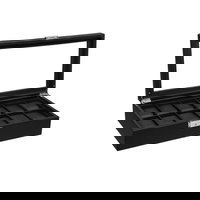 Cutie pentru 12 ceasuri, capac sticla, piele ecologica texturata, negrux, 