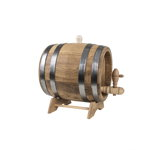 Butoi de vin cu robinet, din lemn masiv de stejar, capacitate 3L / EXT 8059, 