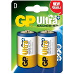 Baterii GP Ultra Plus Alkaline D (LR20), 1.5V , blister 2pcs