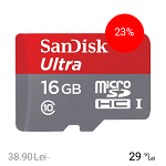 SANDISK Card Memorie MicroSDHC Ultra 16GB, SANDISK