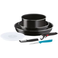 Set vase TEFAL Ingenio L1549002, 7 piese, 18-26cm, aluminiu, negru
