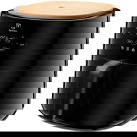 Friteuza cu aer cald Electrolux 700 XXL EAF7B, 1800 W, 6.8L, 2,3 kg cartofi prajiti, display digital, 3 moduri gatire, 5 programe automate, timer 99 min, avertizare acustica pentru amestecare ingrediente (Negru), Electrolux