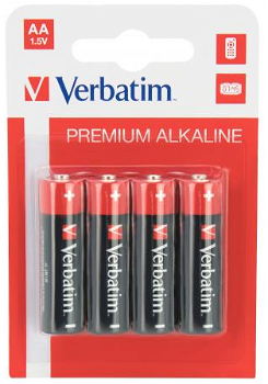 Baterii Alkaline Verbatim, AA, 4 buc., Verbatim