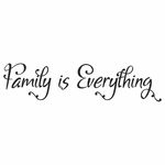 Sticker decorativ perete, pentru familie, Priti Global, family is everything, negru, 119 x 30, Priti Global