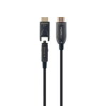 Cablu AOC High Speed HDMI with ethernet 30 m with adapter D/A, Gembird