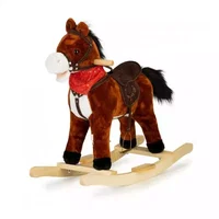 Calut balansoar cu sunete si coada in miscare ecotoys xl-106 - gri