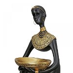 Figurina decorativa din Polirasina Negru/Auriu H32xL17cm Amari