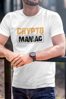 Tricou barbati, Priti Global, personalizat pentru iubitorii de monede virtuale, Crypto Maniac, PRITI GLOBAL