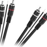 RCA (Cinch) x2 - cablu RCA (Cinch) x2 5m negru (KPO2687-5), NoName