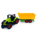 Tractor din plastic cu remorca bascula, 40x13cm