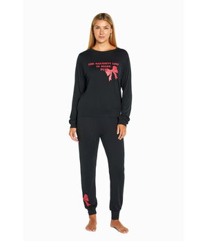 Imbracaminte Femei Wildfox Naughty List Set Black, Wildfox