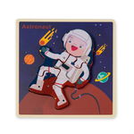 Puzzle 3D din lemn - astronaut Montessori, Nurio