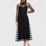 Red Valentino Rochie cocktail 1R0VA22N Negru Regular Fit