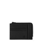 Black square coin pouch with document holder, Piquadro
