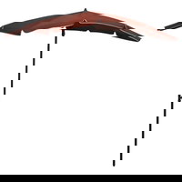 Umbrela de gradina cu stalp vidaXL, caramiziu, 200x130 cm, 2.85 kg