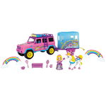 Set Dickie Toys Unicorn Trailer masina Mercedes-Benz AMG 500 cu remorca, figurine si accesorii, Dickie Toys