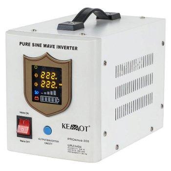UPS de 300W cu unda sinusoidala pura, compatibil cu baterii de 12V, pentru centrale termice, incarcare 10A, Kemot URZ3404, Kemot