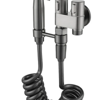 Set Dus Igienic Pentru Bideu sau Vas WC cu Furtun Extensibil si Toate Accesoriile Incluse, GAVE