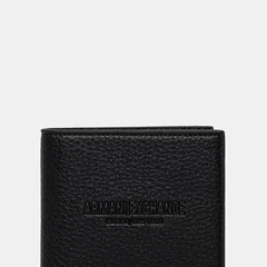 ARMANI EXCHANGE, Portofel de piele cu logo, Negru