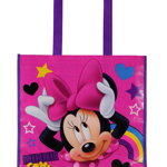 Sacosa de cumparaturi cu imprimeu Disney Minnie Mouse, Roz