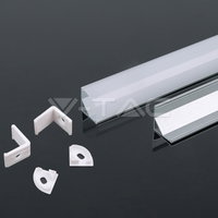Profil aluminiu pentru banda LED 2M 15.8MM x 15.8MM mat V-TAC SKU-3353, V-TAC