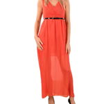 Rochie lunga corai- cod 42660, 