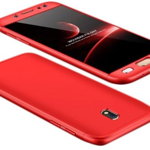 Husa Samsung Galaxy J7 2017, FullBody Elegance Luxury Red, acoperire completa 360 grade cu folie de sticla gratis, MyStyle
