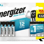 Set 8 buc baterie alkalina AAA/LR3 MAX PLUS, Energizer E301322500