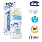 Biberon Chicco WellBeing PP boy 150ml t.c. flux normal 0+luni 0BPA, CHICCO