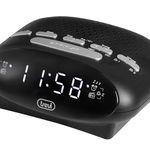 radio cu ceas si alarma, rc 821d, negru, trevi, TREVI