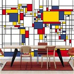 Fototapet Piet Mondrian Harta Lumii, personalizat, Photowall 