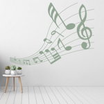Sticker Music Notes Musical Score, 