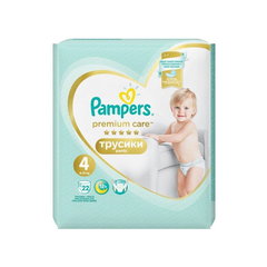 Scutece-Chilotel Pampers Premium Care Pants Carry Pack, Marimea 4, 9-15kg, 22 buc