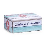 Cutie pentru depozitarea medicamentelor, First Aid Case, Metal, l21xA16,6xH8,5 cm