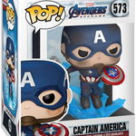 Figurina Funko POP! Marvel - Avengers Endgame, Captain America, cu scut rupt si ciocanul Mjolnir (Bobble-Head)