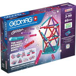 Joc magnetic de constructie, Geomag Glitter, 60 Piese, Reciclat, Geomag